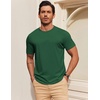image:imageCOOFANDY Mens T Shirt Short Sleeve Cotton Blend TShirts Crew Neck Casual Summer Basic Tee ShirtsGreen