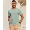 image:imageCOOFANDY Mens T Shirt Short Sleeve Cotton Blend TShirts Crew Neck Casual Summer Basic Tee ShirtsLight Green