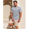image:imageCOOFANDY Mens T Shirt Short Sleeve Cotton Blend TShirts Crew Neck Casual Summer Basic Tee ShirtsLight Grey