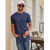 image:imageCOOFANDY Mens T Shirt Short Sleeve Cotton Blend TShirts Crew Neck Casual Summer Basic Tee ShirtsNavy