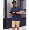 image:imageCOOFANDY Mens T Shirt Short Sleeve Cotton Blend TShirts Crew Neck Casual Summer Basic Tee ShirtsNavy