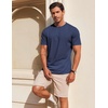 image:imageCOOFANDY Mens T Shirt Short Sleeve Cotton Blend TShirts Crew Neck Casual Summer Basic Tee ShirtsNavy