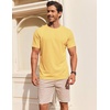 image:imageCOOFANDY Mens T Shirt Short Sleeve Cotton Blend TShirts Crew Neck Casual Summer Basic Tee ShirtsTurmeric