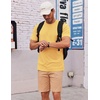 image:imageCOOFANDY Mens T Shirt Short Sleeve Cotton Blend TShirts Crew Neck Casual Summer Basic Tee ShirtsTurmeric