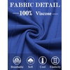 image:imageCOOFANDY Mens T Shirts Short Sleeve Knit Sweater Shirt Casual Crewneck Ribbed Pullover TeesKlein Blue