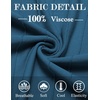 image:imageCOOFANDY Mens T Shirts Short Sleeve Knit Sweater Shirt Casual Crewneck Ribbed Pullover TeesPeacock Blue