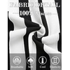 image:imageCOOFANDY Mens T Shirts Short Sleeve Knit Sweater Shirt Casual Crewneck Ribbed Pullover TeesWhite  Black Stripes