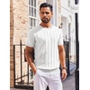 image:imageCOOFANDY Mens T Shirts Short Sleeve Knit Sweater Shirt Casual Crewneck Ribbed Pullover TeesWhite