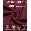 image:imageCOOFANDY Mens T Shirts Short Sleeve Knit Sweater Shirt Casual Crewneck Ribbed Pullover TeesWine Red