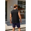 image:imageCOOFANDY Mens Tank Top Cotton Workout Sleeveless Muscle T Shirts Casual Summer Tank ShirtsBlackBlack 2 Pcs
