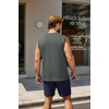 image:imageCOOFANDY Mens Tank Top Cotton Workout Sleeveless Muscle T Shirts Casual Summer Tank ShirtsBlackDark Grey 2 Pcs