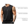 image:imageCOOFANDY Mens Tank Top Cotton Workout Sleeveless Muscle T Shirts Casual Summer Tank ShirtsBlackGreen 2 Pcs