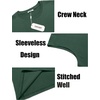 image:imageCOOFANDY Mens Tank Top Cotton Workout Sleeveless Muscle T Shirts Casual Summer Tank ShirtsBlackGreen 2 Pcs