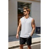 image:imageCOOFANDY Mens Tank Top Cotton Workout Sleeveless Muscle T Shirts Casual Summer Tank ShirtsBlackWhite 2 Pcs