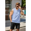 image:imageCOOFANDY Mens Tank Top Cotton Workout Sleeveless Muscle T Shirts Casual Summer Tank ShirtsLight Blue1 Pcs