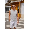 image:imageCOOFANDY Mens Tank Top Cotton Workout Sleeveless Muscle T Shirts Casual Summer Tank ShirtsLight Grey1 Pcs