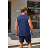 image:imageCOOFANDY Mens Tank Top Cotton Workout Sleeveless Muscle T Shirts Casual Summer Tank ShirtsNavy Blue1 Pcs
