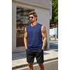 image:imageCOOFANDY Mens Tank Top Cotton Workout Sleeveless Muscle T Shirts Casual Summer Tank ShirtsNavy Blue1 Pcs