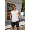 image:imageCOOFANDY Mens Tank Top Cotton Workout Sleeveless Muscle T Shirts Casual Summer Tank ShirtsWhite1 Pcs
