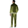 image:imageCOOFANDY Mens Tracksuit 2 Piece Set Velour Sweatsuit Jogging Suits Full Zip Jacket Pants OutfitsArmy Green