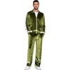 image:imageCOOFANDY Mens Tracksuit 2 Piece Set Velour Sweatsuit Jogging Suits Full Zip Jacket Pants OutfitsArmy Green
