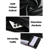 image:imageCOOFANDY Mens Tracksuit 2 Piece Set Velour Sweatsuit Jogging Suits Full Zip Jacket Pants OutfitsBlack