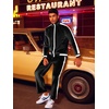 image:imageCOOFANDY Mens Tracksuit 2 Piece Set Velour Sweatsuit Jogging Suits Full Zip Jacket Pants OutfitsBlack