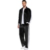 image:imageCOOFANDY Mens Tracksuit 2 Piece Set Velour Sweatsuit Jogging Suits Full Zip Jacket Pants OutfitsBlack