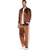 image:imageCOOFANDY Mens Tracksuit 2 Piece Set Velour Sweatsuit Jogging Suits Full Zip Jacket Pants OutfitsBrown