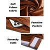 image:imageCOOFANDY Mens Tracksuit 2 Piece Set Velour Sweatsuit Jogging Suits Full Zip Jacket Pants OutfitsBrown
