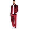 image:imageCOOFANDY Mens Tracksuit 2 Piece Set Velour Sweatsuit Jogging Suits Full Zip Jacket Pants OutfitsBurgundy