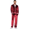 image:imageCOOFANDY Mens Tracksuit 2 Piece Set Velour Sweatsuit Jogging Suits Full Zip Jacket Pants OutfitsBurgundy