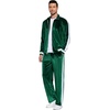 image:imageCOOFANDY Mens Tracksuit 2 Piece Set Velour Sweatsuit Jogging Suits Full Zip Jacket Pants OutfitsEvergreen