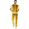 image:imageCOOFANDY Mens Tracksuit 2 Piece Set Velour Sweatsuit Jogging Suits Full Zip Jacket Pants OutfitsMedium Yellow