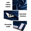 image:imageCOOFANDY Mens Tracksuit 2 Piece Set Velour Sweatsuit Jogging Suits Full Zip Jacket Pants OutfitsNavy Blue