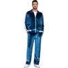 image:imageCOOFANDY Mens Tracksuit 2 Piece Set Velour Sweatsuit Jogging Suits Full Zip Jacket Pants OutfitsRoyal Blue