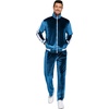 image:imageCOOFANDY Mens Tracksuit 2 Piece Set Velour Sweatsuit Jogging Suits Full Zip Jacket Pants OutfitsRoyal Blue