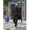 image:imageCOOFANDY Mens Tracksuits 2 Piece Jogging Athletic Sweatsuits Full Zip Sport Jackets And Pants Casual Set OutfitDark Greywine Red