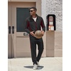 image:imageCOOFANDY Mens Tracksuits 2 Piece Jogging Athletic Sweatsuits Full Zip Sport Jackets And Pants Casual Set OutfitDark Greywine Red