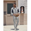 image:imageCOOFANDY Mens Tracksuits 2 Piece Jogging Athletic Sweatsuits Full Zip Sport Jackets And Pants Casual Set OutfitLight Greynavy Blue