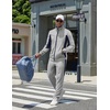 image:imageCOOFANDY Mens Tracksuits 2 Piece Jogging Athletic Sweatsuits Full Zip Sport Jackets And Pants Casual Set OutfitLight Greynavy Blue