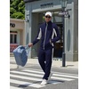 image:imageCOOFANDY Mens Tracksuits 2 Piece Jogging Athletic Sweatsuits Full Zip Sport Jackets And Pants Casual Set OutfitNavy Bluelight Grey