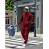 image:imageCOOFANDY Mens Tracksuits 2 Piece Jogging Athletic Sweatsuits Full Zip Sport Jackets And Pants Casual Set OutfitWine Redblack
