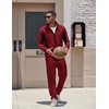 image:imageCOOFANDY Mens Tracksuits 2 Piece Jogging Athletic Sweatsuits Full Zip Sport Jackets And Pants Casual Set OutfitWine Redblack