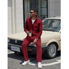 image:imageCOOFANDY Mens Tracksuits 2 Piece Jogging Athletic Sweatsuits Full Zip Sport Jackets And Pants Casual Set OutfitWine Redblack