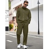 image:imageCOOFANDY Mens Tracksuits Casual Sweatsuit 2 Piece Full Zip Athletic Jogging Suit Sets Sport Sweat SuitArmy Green
