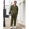 image:imageCOOFANDY Mens Tracksuits Casual Sweatsuit 2 Piece Full Zip Athletic Jogging Suit Sets Sport Sweat SuitArmy Green