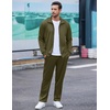 image:imageCOOFANDY Mens Tracksuits Casual Sweatsuit 2 Piece Full Zip Athletic Jogging Suit Sets Sport Sweat SuitArmy Green