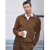 image:imageCOOFANDY Mens Tracksuits Casual Sweatsuit 2 Piece Full Zip Athletic Jogging Suit Sets Sport Sweat SuitBrown