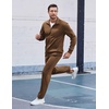 image:imageCOOFANDY Mens Tracksuits Casual Sweatsuit 2 Piece Full Zip Athletic Jogging Suit Sets Sport Sweat SuitBrown